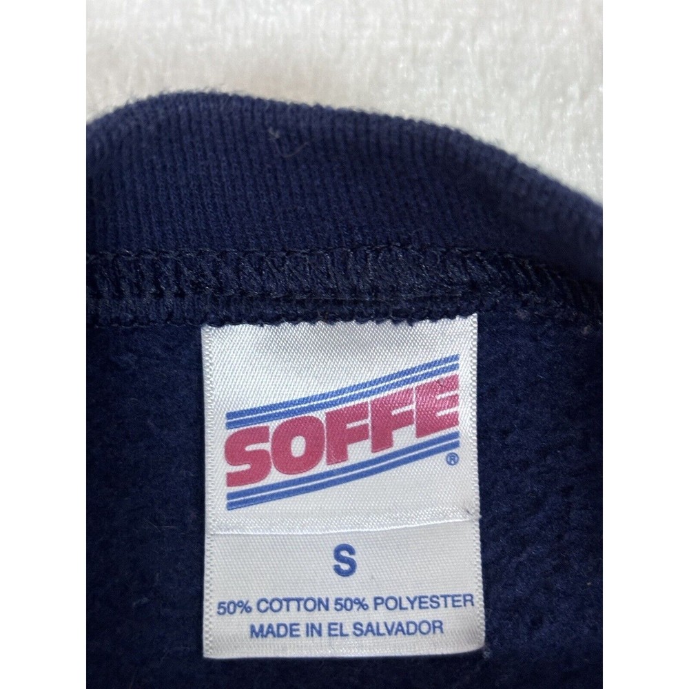 Vintage US NAVY Soffe Sweatshirt LADIES SMALL Blue Crew Neck Pullover Womens - Picture 4 of 4